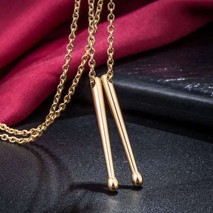 Collier Rockers Jazz Band Drum pour homme, batteurs, anciers de caisse claire, pendentif en acier inoxydable, cadeau de bijoux JOJewelry