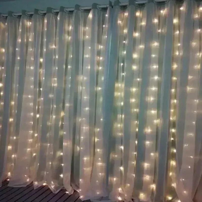 Rideau USB LED guirlandes lumineuses 3/4/6M télécommande chambre vacances mariage anniversaire noël décoration fée guirlande lampe