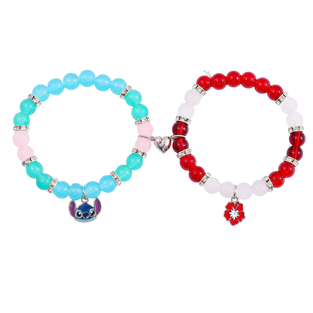 Cute Cartoon Stitch Flower Pendant Creative and Fashionable Suitable as a Gift for Best Friends