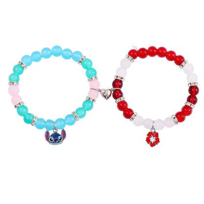 Cute Cartoon Stitch Flower Pendant Creative and Fashionable Suitable as a Gift for Best Friends