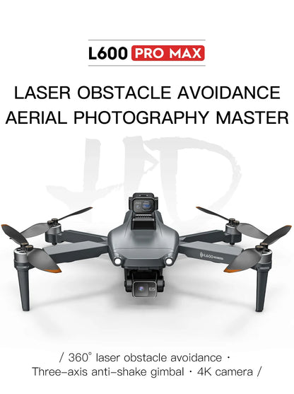 Drone GPS L600 PRO MAX/PRO, caméra HD professionnelle 4K, cardan 3 axes 5G FPV, sans balais, en option, pour éviter les obstacles, quadrirotor