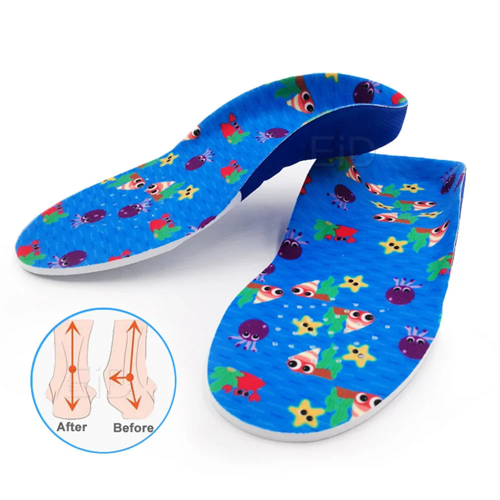 Semelle intérieure orthopédique pour enfants, Support de voûte plantaire, jambes de bœuf, pied plat, semelle de chaussure de santé, semelles orthopédiques pour insérer des chaussures