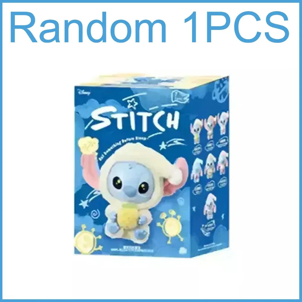 Stitch Eat Something Before Sleep Series Blind Box Plush Vinyl Toys Cute Doll Replica Mystery Box Bag Pendant Bag Decor Gift