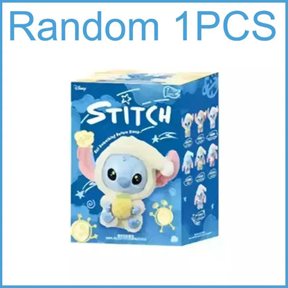 Stitch Eat Something Before Sleep Series Blind Box Plush Vinyl Toys Cute Doll Replica Mystery Box Bag Pendant Bag Decor Gift