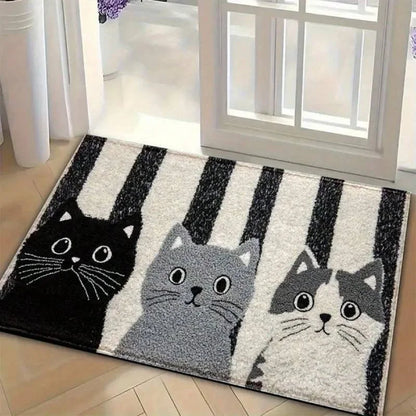 Tapis de porte de Noël rouge Père Noël extérieur et intérieur Tapis de cerf en pain d'épice Nouvel An 2026 Joyeux Noël Décor à la maison Tapis de pied