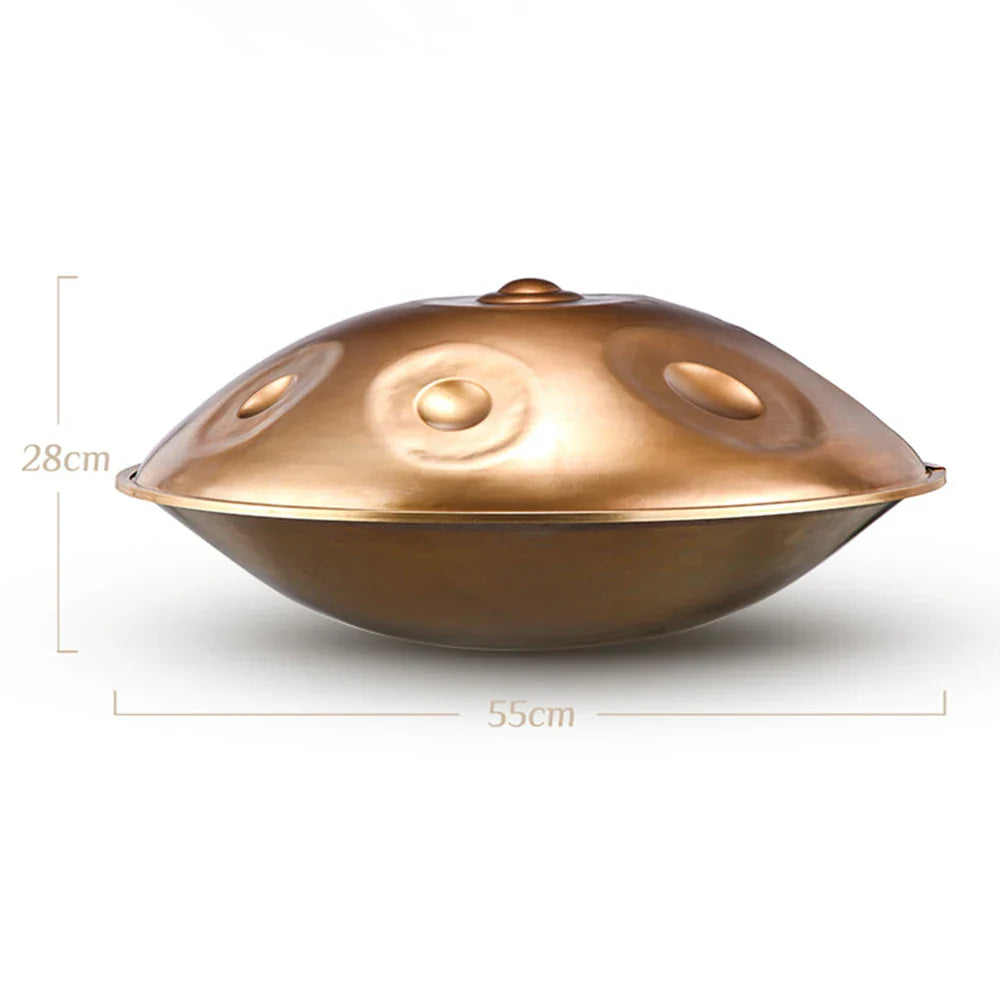 Tambour à main doré 432Hz/440Hz, langue en acier de 22 pouces pour Yoga, méditation, Instrument pour débutant, cadeau 9/10/12/1417 Notes