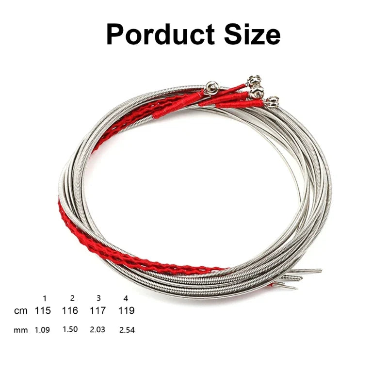 Stainless Steel Bass Strings, 4-string, Electric Bass Instrument Parts Accessories, Brilliant Sound Quality