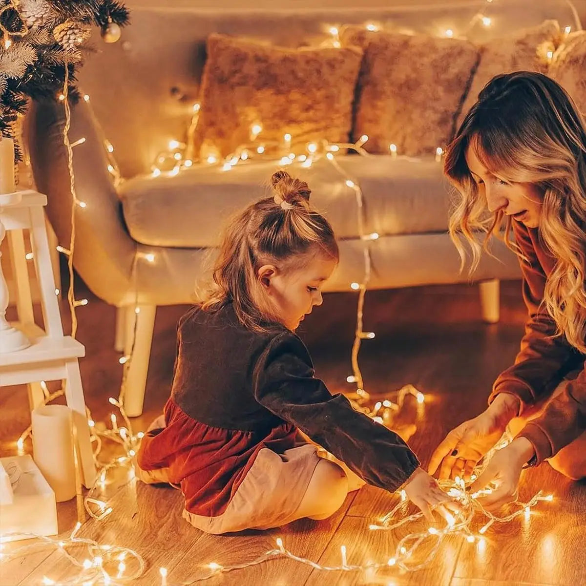 LED lumières de noël 5/10/20M 220V étanche fée lumières extérieur jardin arbre maison Halloween fête vacances décoration éclairage