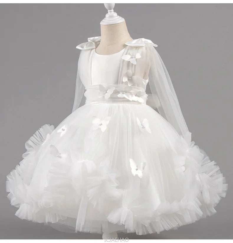 Robe de soirée 2025, robe de princesse pour filles, tenue de concours de fleurs, piano, Recital, anniversaire, mariage, jupe de ballerine, occasion formelle