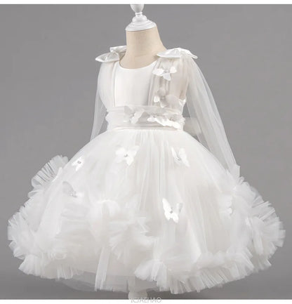 Robe de soirée 2025, robe de princesse pour filles, tenue de concours de fleurs, piano, Recital, anniversaire, mariage, jupe de ballerine, occasion formelle