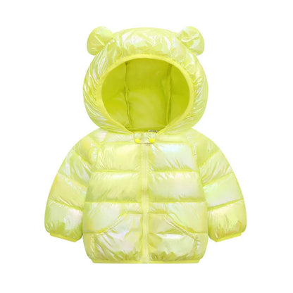 1-6T Hiver Bébé Filles Garçons Vêtements Manteaux Duvet Coton Dessin Animé Capuche Vestes Enfants Combinaison de Ski Salopette Costume de Tout-Petit