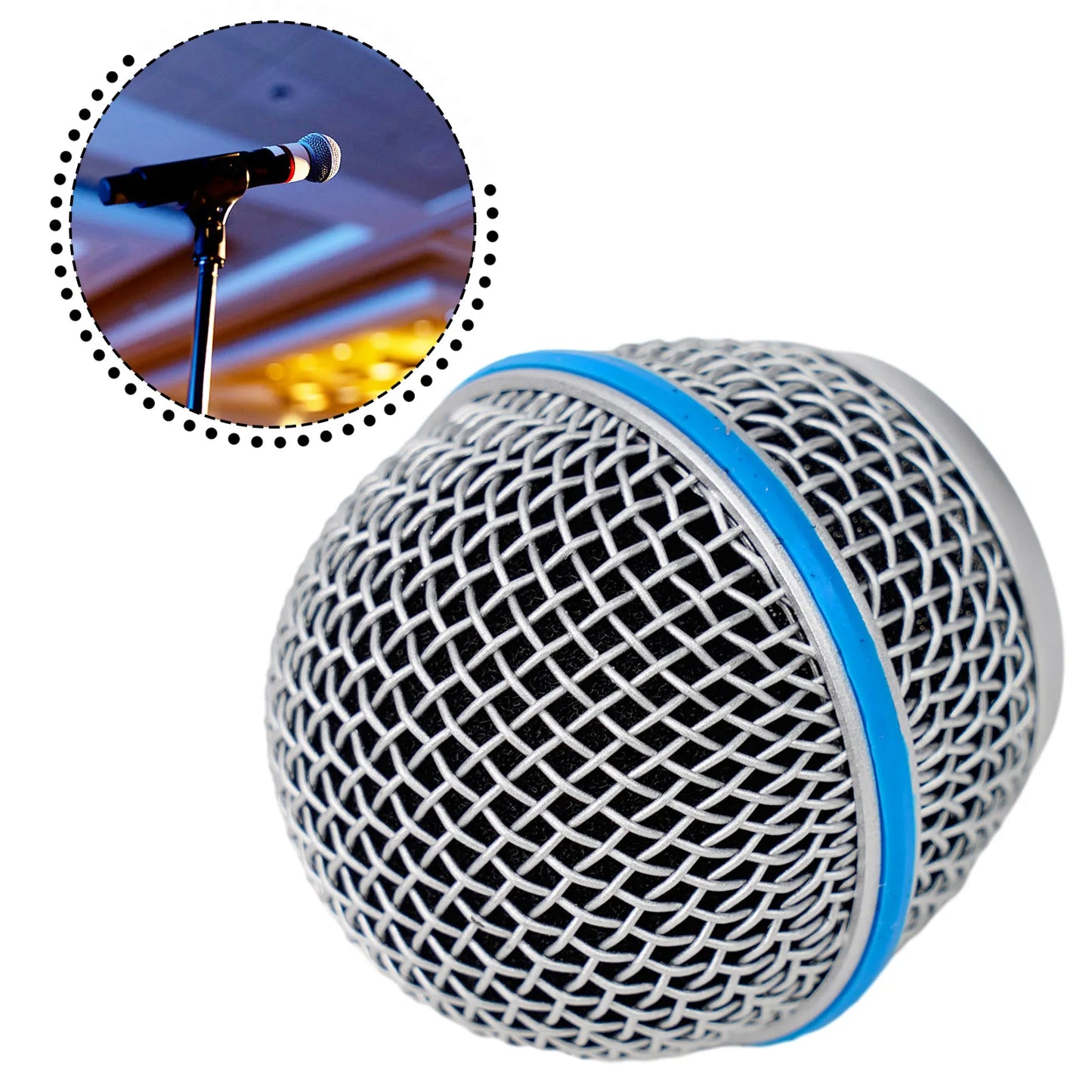 Tête de remplacement de Microphone en acier, 1 pièce, couvercle de Grille de micro pour 58 microph pour Shure Beta, accessoires de remplacement de Microphone
