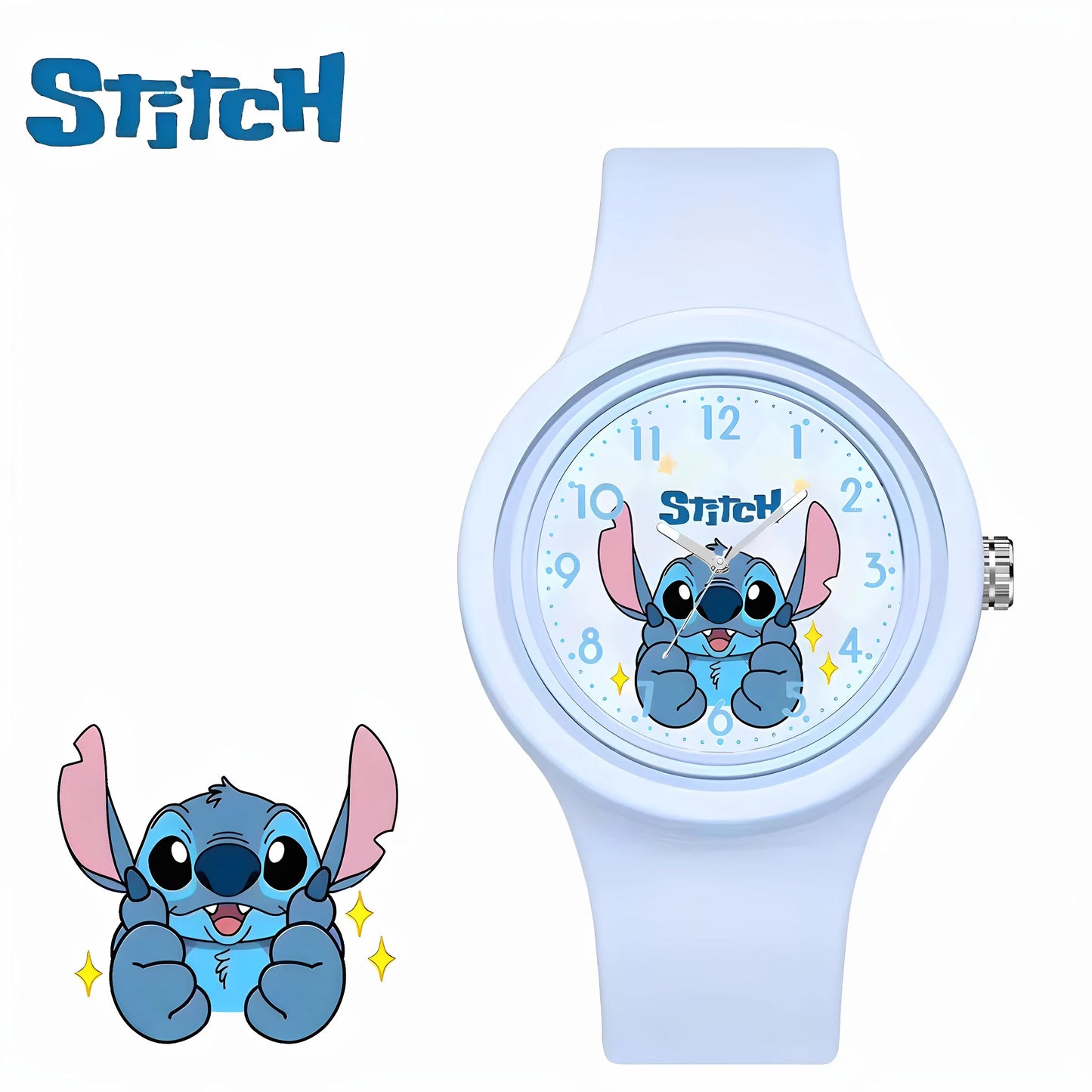Cute Anime Stitch Watch Kawaii Lilo & Stitch Children Watches Sports Silicone Watch Cartoon Stitch Watch Kids Birthday Toy Gifts