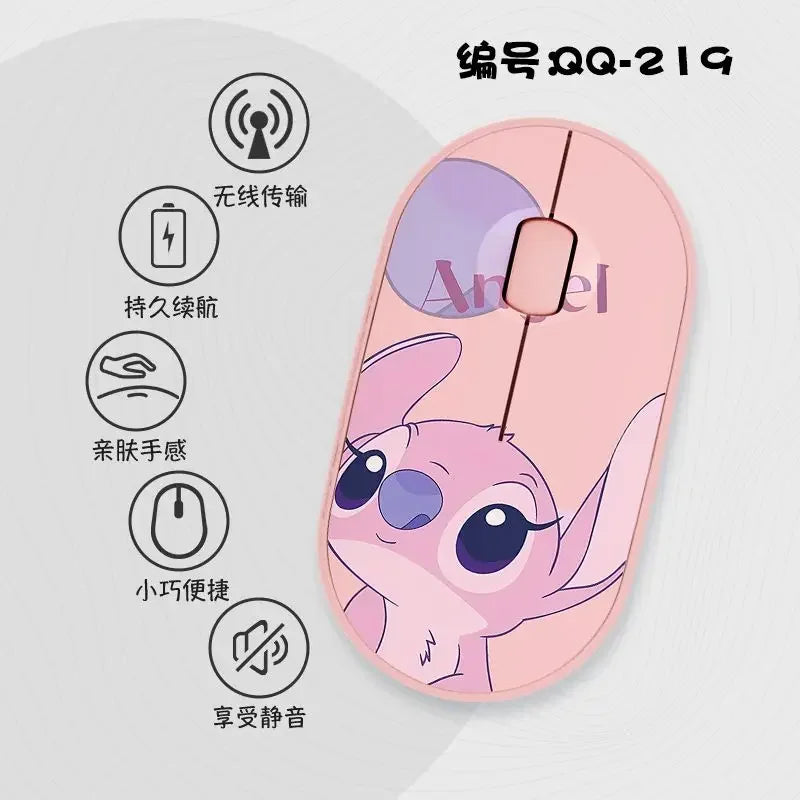 Lilo & Stitch Exquisite and Compact Bluetooth 5.0 Wireless Mouse Office Laptop Tablet Portable Silent True Wireless Mouse
