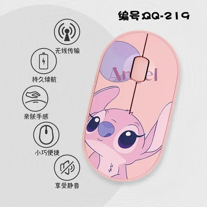 Lilo & Stitch Exquisite and Compact Bluetooth 5.0 Wireless Mouse Office Laptop Tablet Portable Silent True Wireless Mouse