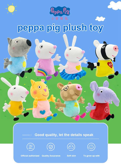 28Cm Peppa Pig Plush Toy Peppa Forever Friends Bigger Edmund Elephant Pedro Pony Suzy Sheep Zoe Zebra Room Kids Birthday Gift