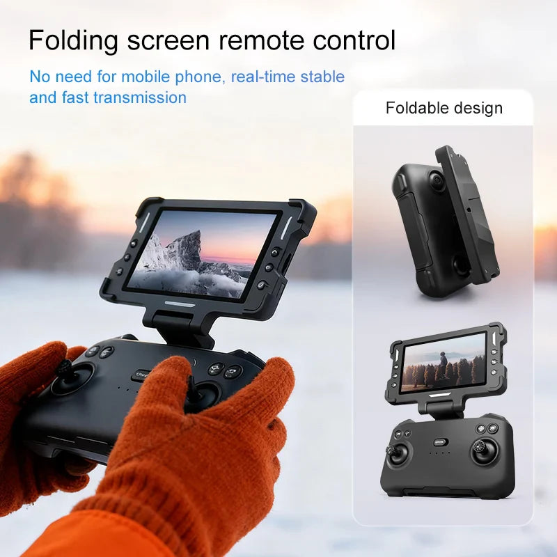 Drones 4k professionnel 10km flux optique sans brosse pliant double miroir photographie aérienne professionnelle avec drone à cardan servo