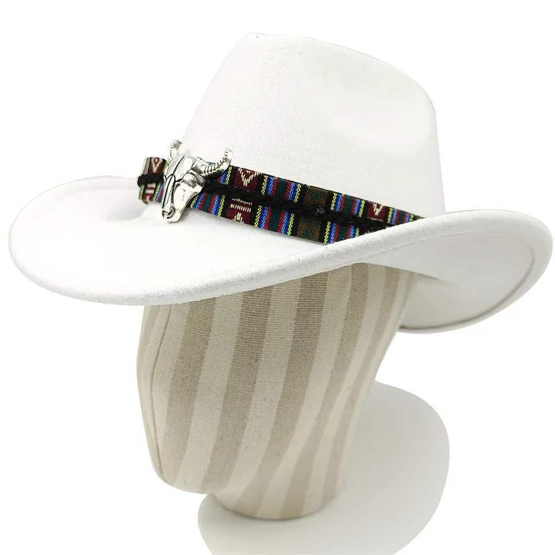 Chapeau de cowboy divers accessoires chapeau de cowboy monochrome en feutre chapeau d'extérieur homme et femme chapeau de cavalier chapeau femme