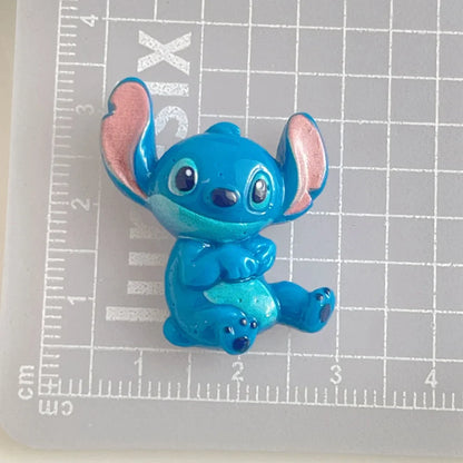 5Pcs cute stitch cartoon resin flatback supplies diy kawaii resin accessories crafts materials scrapbooking embellishment