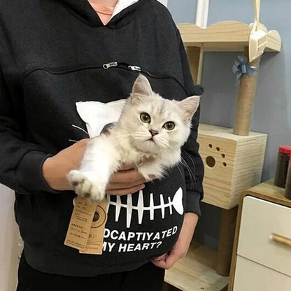 Hot Carry Pet Pocket Sweatshirt Winter Animal Pouch Hood Tops Kat Hond Keep Warm Ademend Hooded Kat Carriers Zakken Kat levert