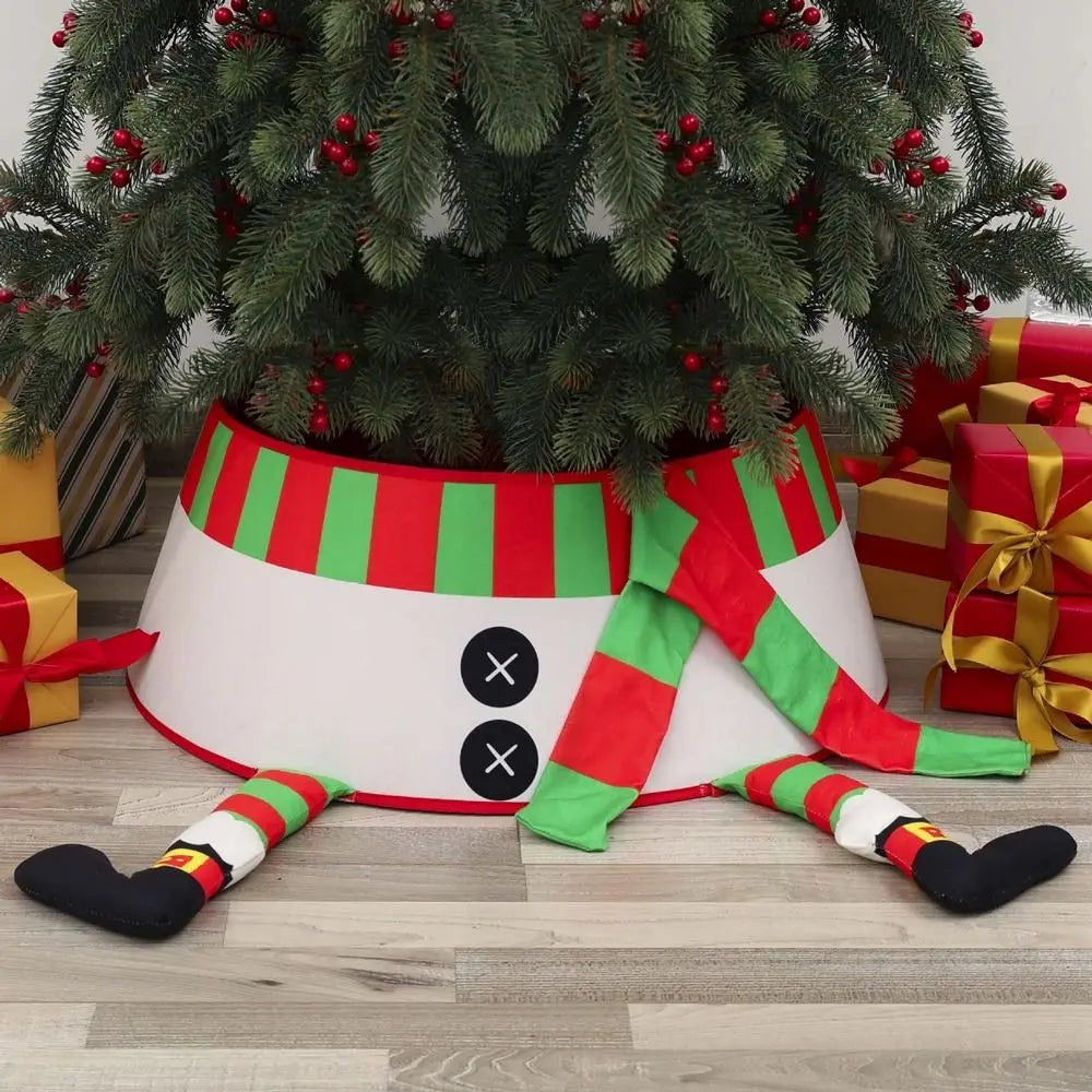 Jupe d'arbre de Noël pour la décoration de fête, couverture extérieure, bonhomme de neige, père Noël, wapiti, couverture de sol, fournitures pour la maison, bonne année, joyeux Noël
