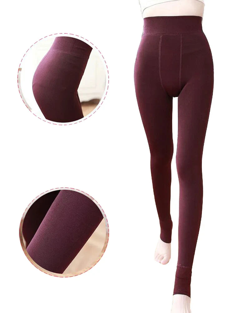 Leggings d'hiver tricot velours Legging décontracté nouveau haute élastique épaissir dame chaud noir pantalon pantalon slim pour femmes Leggings