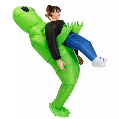 Festival et fête d'Halloween 2025 amusant costume gonflable d'extraterrestre pour adultes et enfants