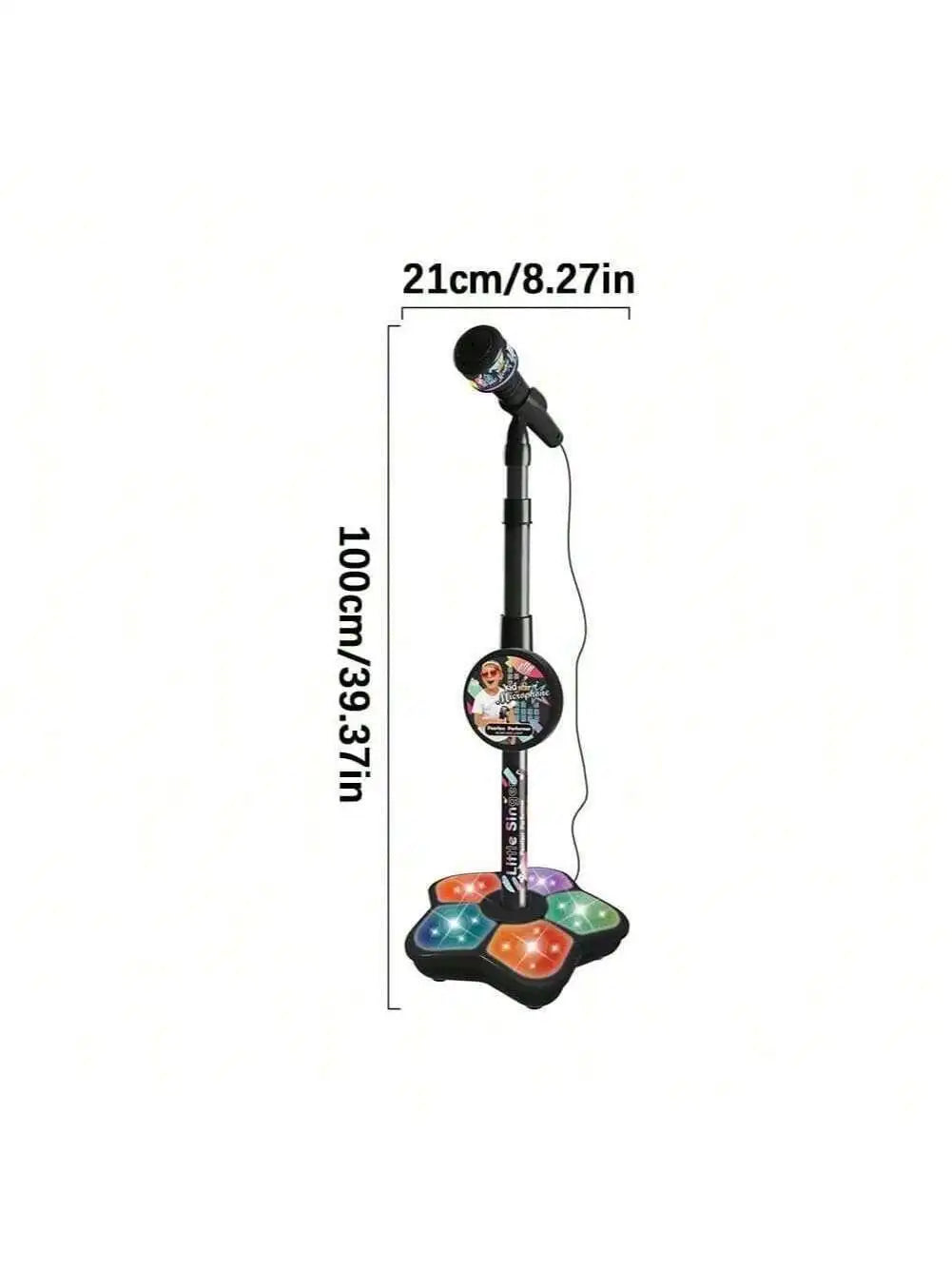 Studio-Level Wireless Karaoke Microphone for Kids - 108 RGB LED Voice-Activated Mic with 200+ Sound Effects & APP Contr