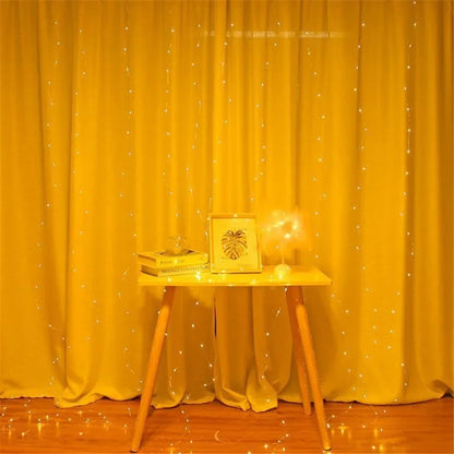 Rideaux lumineux LED alimentés par USB avec télécommande, décorations de noël pour la maison, mariage, anniversaire, chambre à coucher, lumières de fête