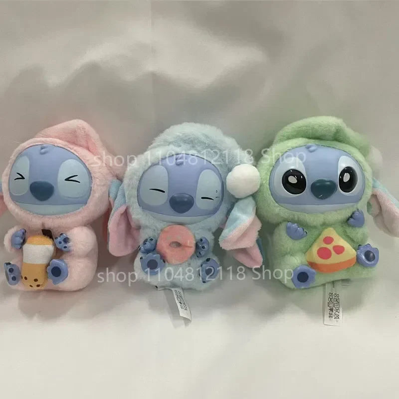 15CM New Stitch Eat Something Before Sleep Series Blind Box Plush Dolls Pendant Cute Doll Ornament Mystery Box Surprise Toy Gift
