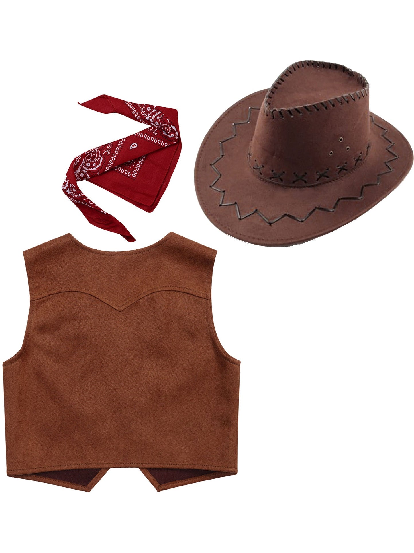Costume de Cowboy Occidental pour Enfant, Déguisement de Cowgirl, Jeu, Interface West, ixd'Halloween, Cosplay, Ensembles de 4 Pièces, Performance sur Scène Trempée