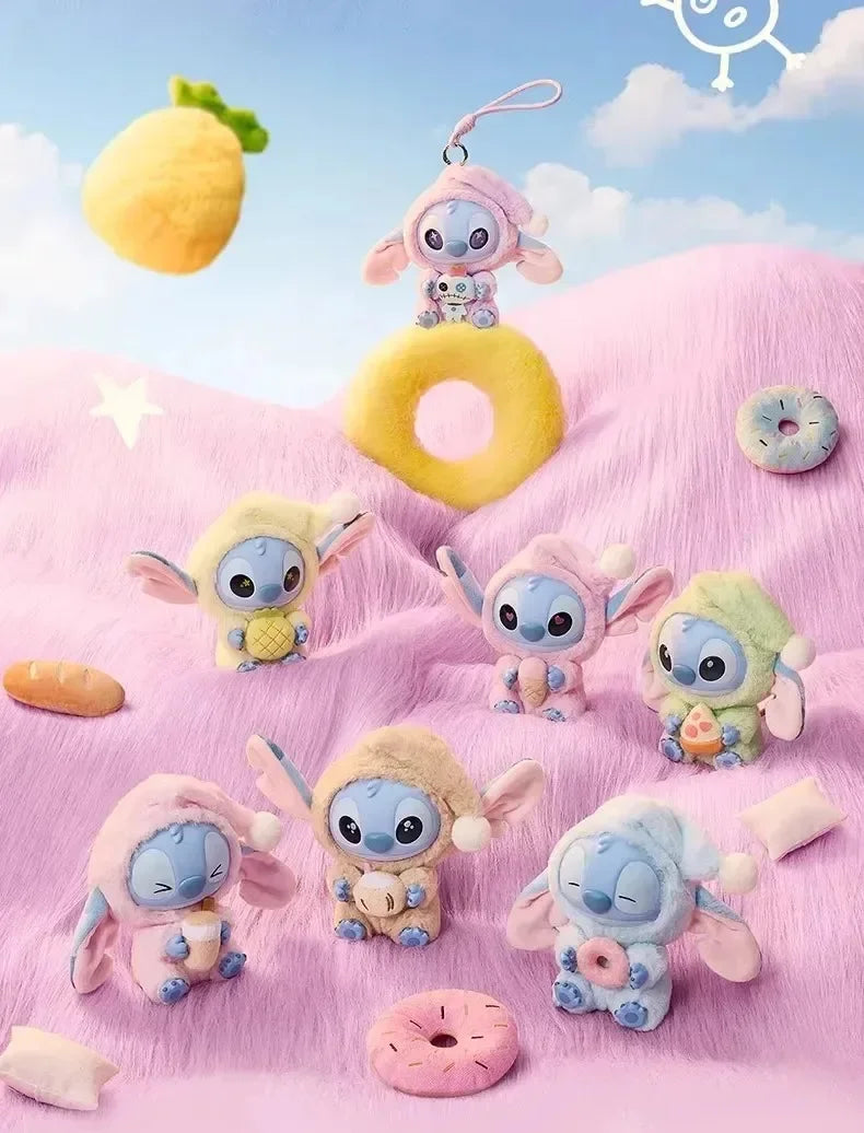 15CM New Stitch Eat Something Before Sleep Series Blind Box Plush Dolls Pendant Cute Doll Ornament Mystery Box Surprise Toy Gift