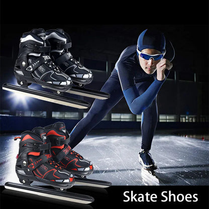 Professional Ice Hockey Skates, Ice Skating Blade Shoe, Mayor Thermal Inner, Adults, Teens, Kids, Adjustable Size