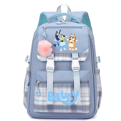 2024 New Bluey Boys And Girls High School Backpack Large Outdoor Leisure Practical Bag Cartoon Animation Bag Children's Gift