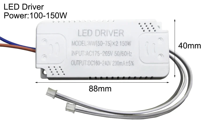Pilote LED 230mA 8-24w 24-40w 40-60w 60-80w 80-120w 100-150w, pilote à courant Constant, unité d'alimentation, transformateur LED