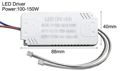 Pilote LED 230mA 8-24w 24-40w 40-60w 60-80w 80-120w 100-150w, pilote à courant Constant, unité d'alimentation, transformateur LED