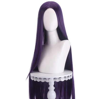40 inch colored anime long straight center split bangs women's synthetic wig suitable for holiday parties, Halloween ball role-p