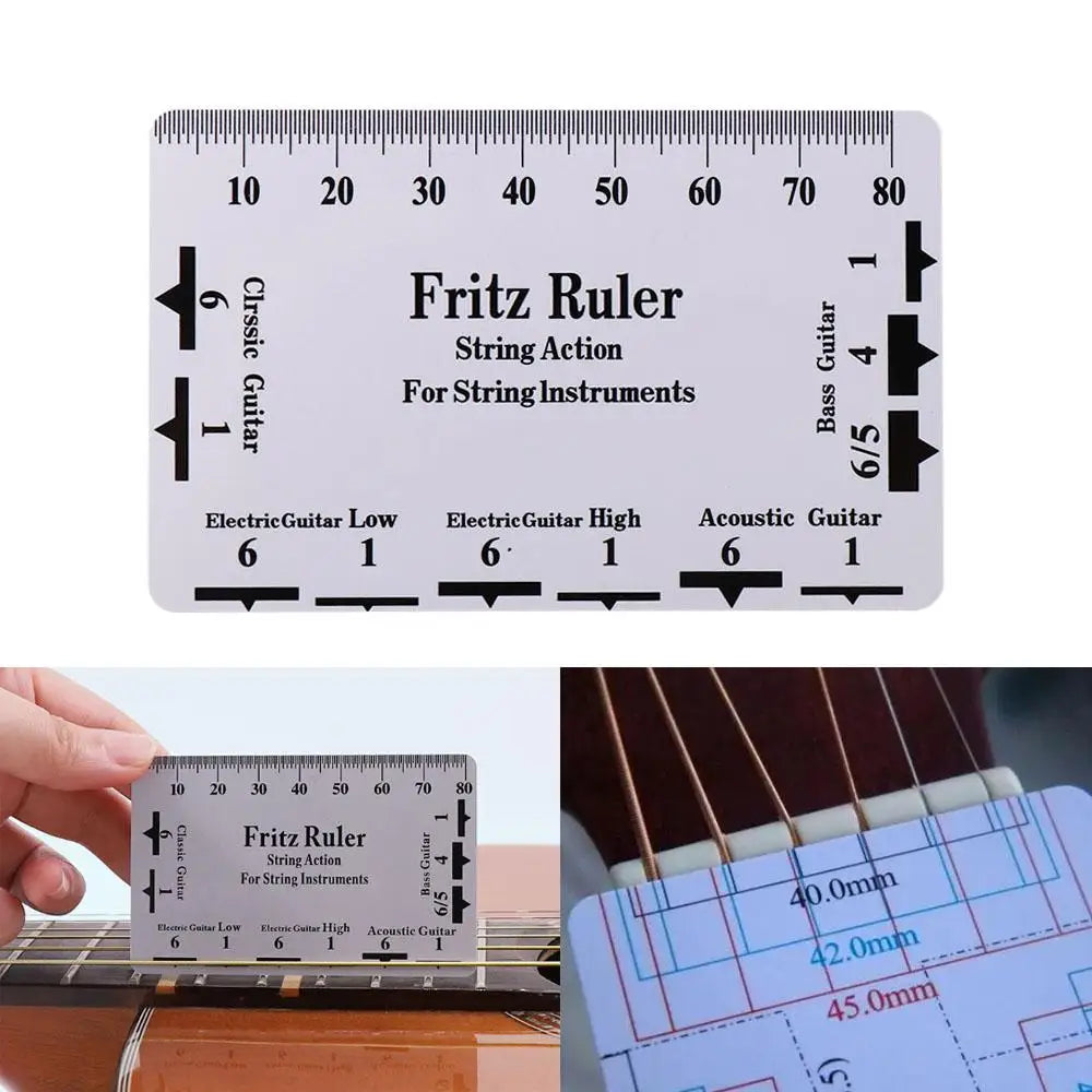 Guitar Strings String Pitch Ruler Luthier Tools Measurement Guitar Ruler Rulers Card Instruments Action Gauge Ruler Ukulele Bass