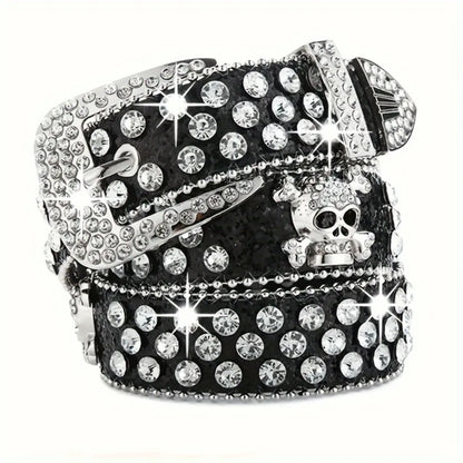 Ceinture élégante en cuir Pu Y2K, Style Cowgirl occidental, scintillante, BB, accessoires pour robe en jean pour femmes
