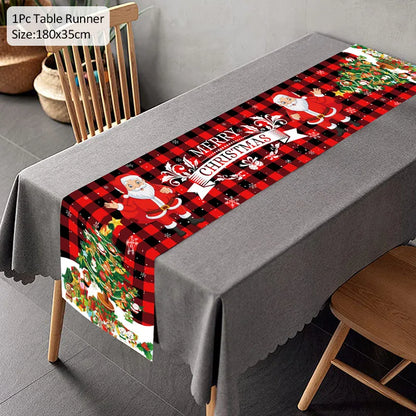 Chemin de Table de Noël, Décoration pour la Maison, Couverture de Nappe, Ornement, Cadeaux, ixdu Nouvel An, 2023