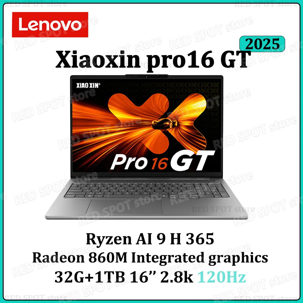 [NEW]Lenovo Xiaoxin pro16 GT AI 2025 R7 350/R9 365 860M 32G+1TB SSD 16'' 2.8K 120Hz