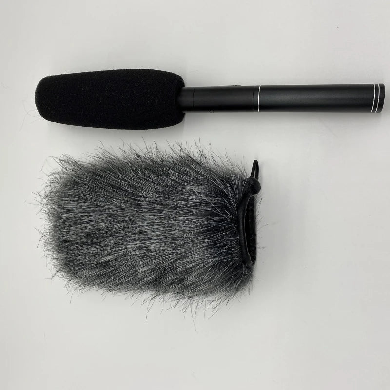 Microphone Windscreen Cover Furry Windscreen Wind Cover Windproof Microphone Sleeve 9-24cm for Interview Microphone