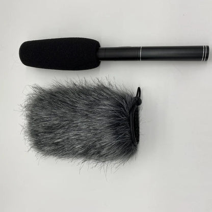 Microphone Windscreen Cover Furry Windscreen Wind Cover Windproof Microphone Sleeve 9-24cm for Interview Microphone