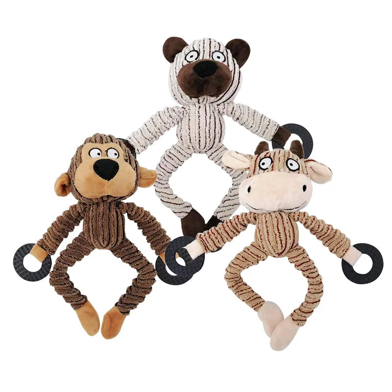 Matkey-Jouets en peluche pour grands chiens, mâcheurs agressifs, jouets à mâcher durables pour chiots grinçants