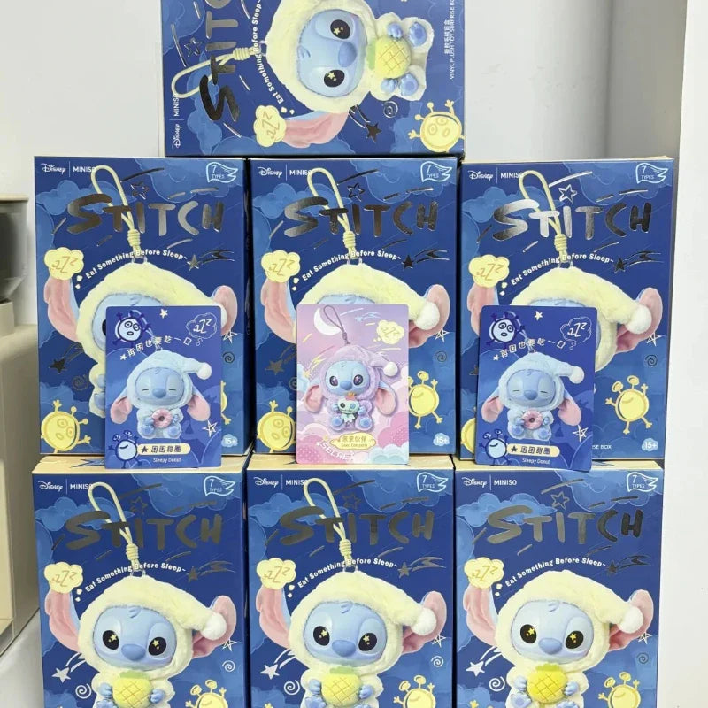Stitch Eat Before Sleep Plush Series Blind Box Cute Vinyl Doll Ornament Pendant MysteryBox Surprise Toy Gift