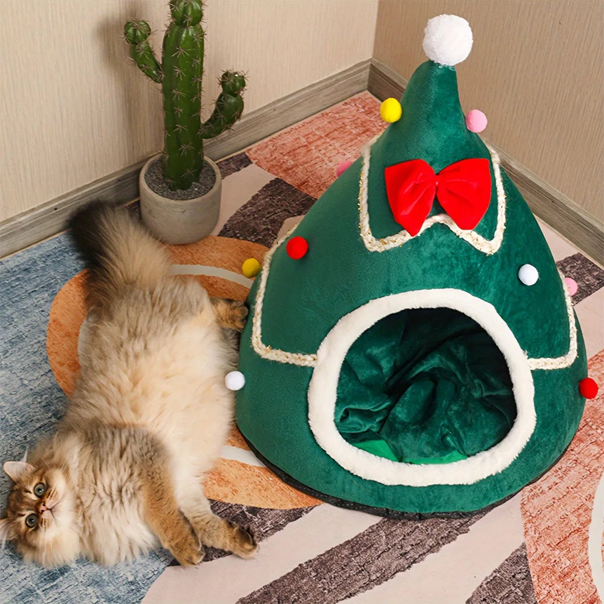 Maisons pour chats, lits de Noël, accessoires d'hiver pour animaux de compagnie, lits chauds, accessoires pour chiots, coussins, maisons, habitats pour chiens.