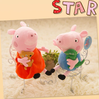 Jouets Peppa Pig 30CM Kawaii Cochonnet George Cochonnet Papa Cochonnet Maman Dessins Animés Poupées Décoration Chambre d'Enfants Coussins Oreillers Cadeaux