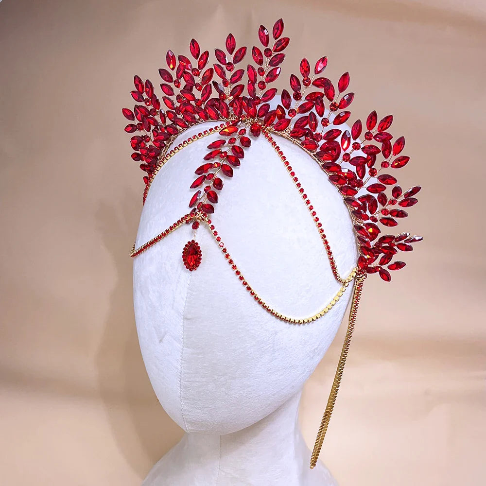 Serre-tête de mariée DZ131, accessoires pour cheveux de mariage, strass, coiffe pour femme, cristal jaune, serre-tête pour banquet, bandeau de fête
