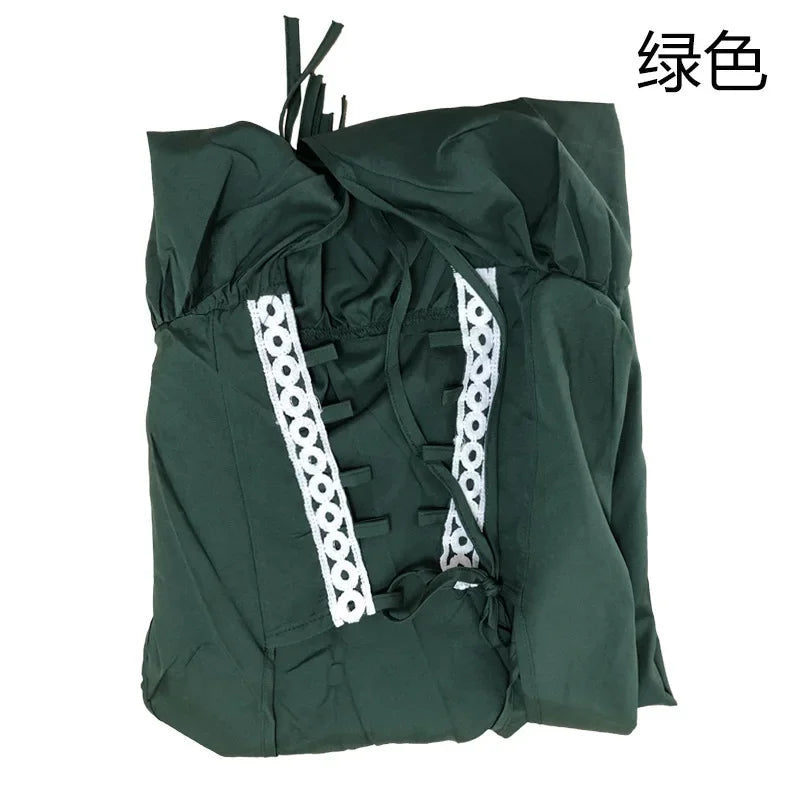 Medieval Cosplay Costume Women Long Sleeves Vintage Robe Fairy Elven Dress Renaissance Princess Court Dresses