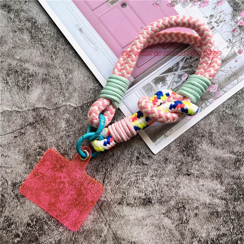 Cell Phone Wrist Strap With Patch Bracelet Telephone Lanyard Small Fresh Smartphone Strap Bag Cellular Pendant Premium Keychain